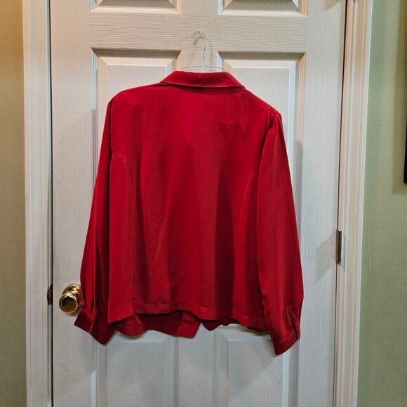 ** HOST PICK ** Women's Plus Size 22W Red Blouse - Picture 2 of 3